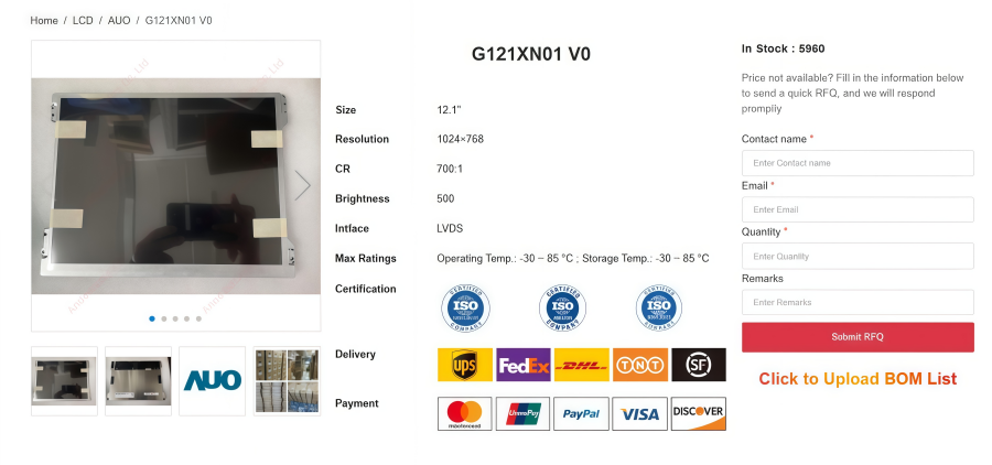 AUO G121XN01 V0 Guide: High-Bright 12.1 AUO G121XN01 V0 Guide: High-Bright 12.1