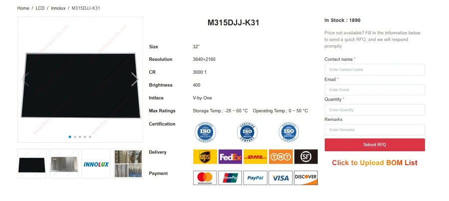 M315DJJ-K31 4K LCD Panel: Applications & Review M315DJJ-K31 4K LCD Panel: Applications & Review