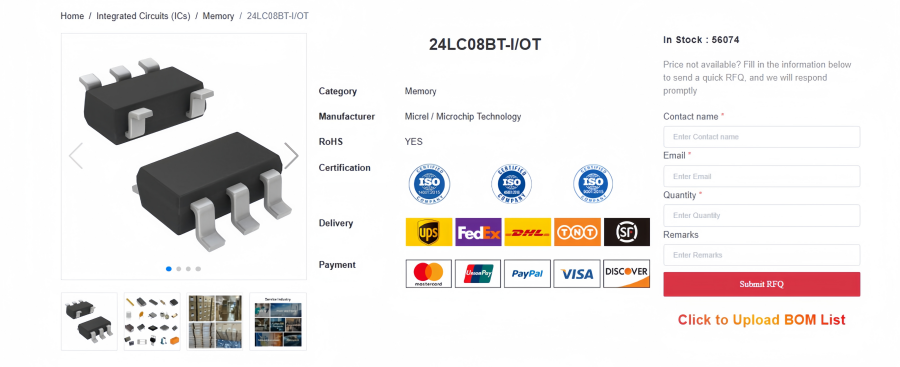 24LC08BT-I/OT EEPROM Guide: Pinout, Features & Applications 24LC08BT-I/OT EEPROM Guide: Pinout, Features & Applications