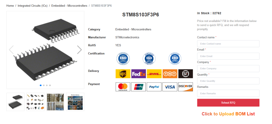 STM8S103F3P6 MCU: Pinout, Features & Applications STM8S103F3P6 MCU: Pinout, Features & Applications