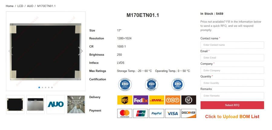 M170ETN01.1 17 M170ETN01.1 17