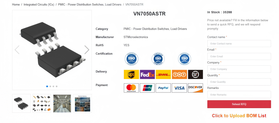 VN7050ASTR High-Side Driver Features & Applications VN7050ASTR High-Side Driver Features & Applications
