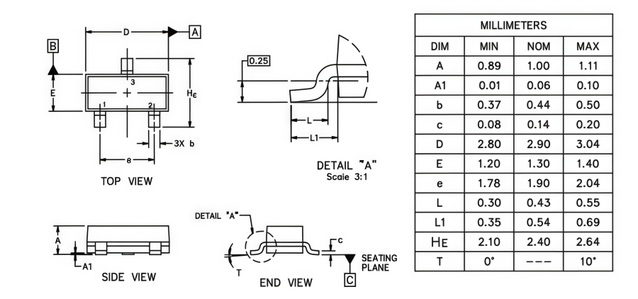 BSS84LT1G Package BSS84LT1G Package